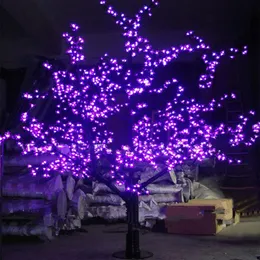 Outdoor LED Artificial Cherry Blossom Tree Light Christmas Tree Lamp 1248pcs LEDs 6ft 1 8M Height 110VAC 220VAC Rainproof Drop284a