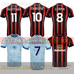 23/24 AFCBサッカージャージークリスティ23 24 2023 Solanke Brooks O.Dango Rothwell Tavernier Traore Billing Football Shirts Moore Mens Jersey