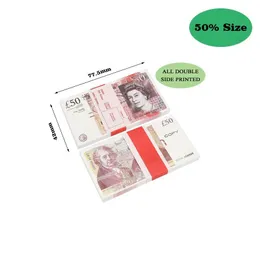 Juguetes divertidos Juguete divertido Papel Impreso Dinero Juguetes Reino Unido Libras GBP Británico 10 20 50 Conmemorativo para niños Regalos de Navidad o Video Película Drop Dhy0N