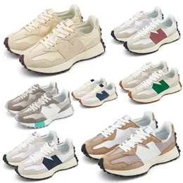 Designer Shoes N 327 Sneakers Womens Low Jogging Walking Shoes Brown Camouflage White Grey Blue Bean Milk Light Camel White Grass Green