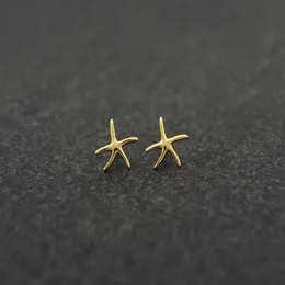 Fashion starfish stud earrings zinc alloy silver plated stud earring Marine biological stud earrings for women whole236c