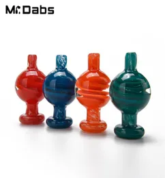 Colored Glass Carb Cap with Air Flow Function Smoking Accessories 52mm Length 27mm Diameter for Quartz Banger Nail Dab Rig2608937