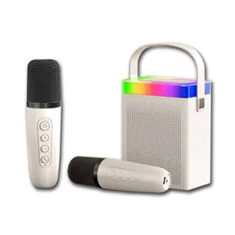 Bluetooth-Lautsprecher-Gadget zum Singen von Liedern, kleine Audiofamilie, Singen von KTV, supergroßer drahtloser Mikrofonkartenlautsprecher