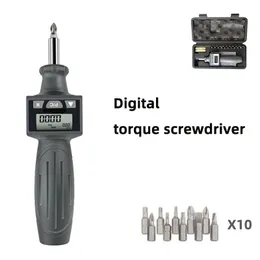 Schroevendraaier 0.058NM Cacciavite dinamometrico digitale Set di teste di coppia regolabili Cacciavite ad alta precisione Utensili manuali