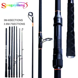 قضبان صيد القوارب Sougayilang 30m36m Carp Rod 67 أقسام ألياف الكربون غزل القطب سفر Tackle Pesca 231129