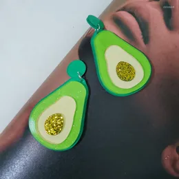 Dangle Earrings Arrival Fashion Green Avocado Drop Exaggerated Big Fruit Punk Jewelry Accessaries Women