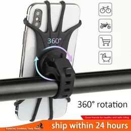 Cell Phone Mounts Holders 360 Rotable Silicone Bicycle Holder Balance Car Motorcycle Stand Bracket GPS Support For P40 231128