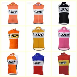 BIC Team Cycling Olcyless Jersey Vest Summer Men Men Bike Tops Treasable MTB MTB Clother Bicycle Sports Uniform U71705282F