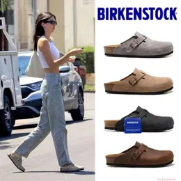 Birkens Stock Summer Boken Baken Baotou Half Trailer 가죽 소프트 단독 슬리퍼 남성 여성 커플 외부에 신발을 신습니다.