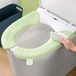 Toilet Seat Covers 2Pc/set Waterproof Cover Closestool Mat Washable Bathroom Accessories Pure Color Soft Cushion Universal