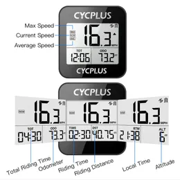 Cykeldatorer Cycplus G1 GPS Cykel dator Vattentät hastighetsmätare Trådlös kilometer cykling cykeltillbehör med monteringshållare 231129