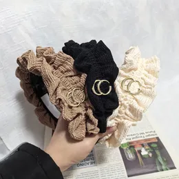 Pleated Bubble Headband Lace Designer Style Headbands Elegant Fashion Sweet Women Hair Clip Christmas Girls Family Gift Headwaer