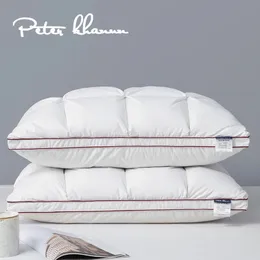 Goose Down Pillows Pack White Bed Pillows, 100% Cotton Shell