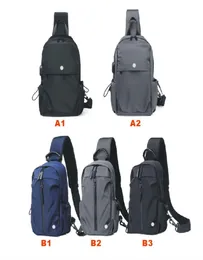 LL Men Outdoor Bags Crossbody Bag Gym Elastic Adjustable Strap Zipper Shoulder Schoolbag Chest Bag Belts Fanny Pack8846277