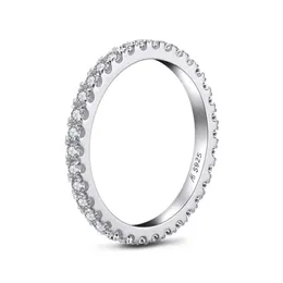 AEW Solid 14K 585 белое золото 1 2 карата 2 мм DF цвет обручальное кольцо для женщин женское кольцо 210310342v