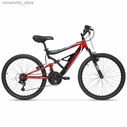 Cyklar cyklar för vuxna cyklande sportunderhållning 24 "Mäns förödelse mountainbike 18 hastigheter svart godsfritt Q231129