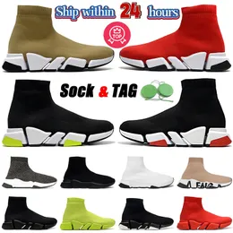 Utomhusdesigner Sock Shoes Athletic Runners 2.0 Socks Casual Shoe Speed ​​Knit Slip-On Boots Platform Sneakers Jogging Mens Womens Training Tennis Trainers Storlek 45 EUR