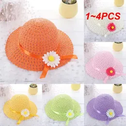 Hats 1-4PCS Baby Pography Adorable Adjustable Straw Hat For Outdoor Sunscreen Sun Protection Must-have Sunflower Versatile