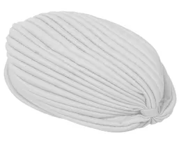 NEWWomen Wrap Hat Stretchy Turban Head Band Yoga Hat Cap white3980015