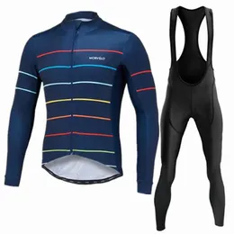 Bisiklet Jersey Setleri Takım Morvelo Set Men Fransa Tur Kış Giyim Uzun Kollu Bisiklet Termal Ceket Takım MTB Ropa Ciclismo 231128