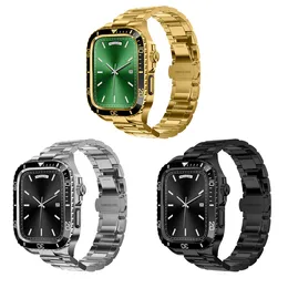 Apple Watch Akıllı Sapanlar İçin Paslanmaz Çelik Watch Band Kılıf Hızlı Bırakma Darbeye Dayanıklı Erkekler 44mm 45mm Spor Watch Bands Uyumlu iWatch Series 4 5 6 7 8 SE