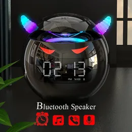 Computer S ers Bluetooth S er audio with LED Digital Alarm Clock Music Player Wireless Ball Shape Mini clock 231128