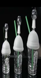 Mini a Max 10mm / 14.5mm / 18.8mm Starbuck Cup Narghilè Forma fumare Pipa ad acqua Concentrato Cupola di vetro con Nail Waters Pipe Bong1799096