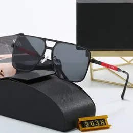 Designer-Sonnenbrillen für Damen und Herren, modische, klassische Sonnenbrille, luxuriöse polarisierte Pilot-PC-Rahmen, übergroße UV400-Brille 3638