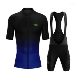 Racing Sets Cycling Jersey Abbigliamento Uomo Maillot Taglio Laser Mtb Pantaloncini Da S Bavaglino O Pro