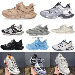 2023 Sapatos Casuais Triple S Track 3.0 Sneakers Transparente Nitrogênio Crystal Outsole Running Shoes Mens Womens Trainers Preto Branco Verde 013