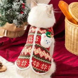 犬のアパレル犬の服クリスマス冬ソフトかわいいベアセーターコスチュームチワワの衣装年ギフト暖かいペットのコート231129
