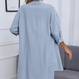 Tute da donna Completi corti estivi da donna Manica lunga Top e pantaloncini in due pezzi Lyocell Casual Moda allentata Abiti solidi semplici