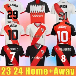 23 24 River Plate Soccer Jerseys Barco de La Cruz Quintero Aarezpratto JavaScript Camisetas Solari Fernandez Men Kids Set 2023 2024 Football Shirt