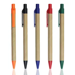 Eco-friendly Kraft Paper Ballpoint Pen For Student Writing Drawing Office Stationery