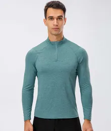 Ll-11516 Yoga Outfit Mens Train Basketball Running Gym Tshirt Exercise Fiess Wear Sportwear Loose Shirts Outdoor Tops Long Sleeve711