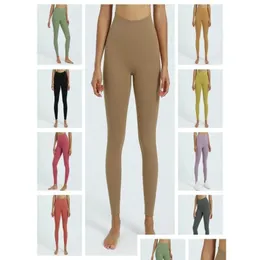 Catsuit trajes de cintura alta lounge yoga legging 25quot leggings de treino para mulheres amanteigadas calças macias1621943 gota entrega vestuário co dh3fb