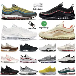 97 Shoe Men Women Running Shoes Chaussure Maxs 97s Triple White Undefeated Black Sean Wotherspoon Bred Airmaxns Outdoor Sports Trainers
