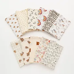 담요 Swaddling Cotton Swaddle Baby Floral Print Muslin Diaper Born Crinkle Fabric Stroller Cover 231128