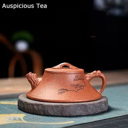 Чайная посуда высокотемпературная грязь мастер каменного каменного котлая, чайник, чайник, выступающий ручной ручной работы кунгунгарная посуда с пурпурной глиняной посудой для ярости