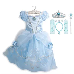 Vestidos da menina vestido meninas cosplay traje e acessórios de princesa crianças festa de aniversário noite de natal 231128
