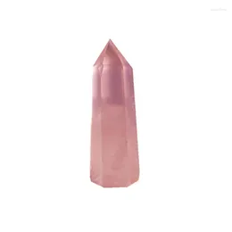 Dekoratif Figürinler Doğal Pembe Gül Kuvars Kristal Noktası İyileştirici Obelitisk Değnek Kaya Lucky Stone (2 ") -1pc