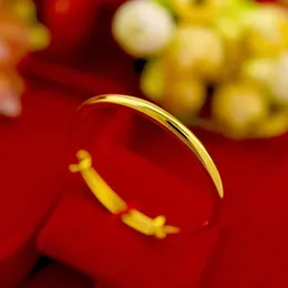 Baby's Vietnam Sand Gold Bracelet Langdurige koperen Euro Plated Sliding Smooth Face Eerste verjaardagscadeau