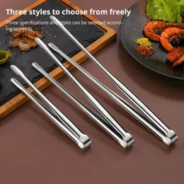 Barbekü Araçları Aksesuarlar 304 Barbekü Klipsi Izgara Tongs Meater Pişirme Maddeleri Barbekü için Gümüş Mutfak Aksesuarları Kamp Malzemeleri 230428