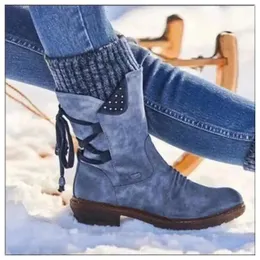 أحذية Win Winter Midcalf Shoes Fashion Snow Hoit High Suede Dark Botas 231128