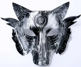 Decorações de Halloween Retro Party Wolf Máscara Horror Engraçado Masquerade Máscaras Full Facemask Partys Suprimentos Ouro Prata Opcional 20pcs WLL802 ZZ