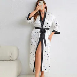 Kvinnors sömnkläder XL-5XL Big Size Bride Bathrobe Dress Women Robe Dressing Gown Lady Long Kimono Nightshirts Home Wear Loungewear