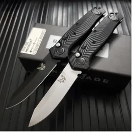 Benchmade Mediator AUTO 8551/8551BK Folding Knife 3.30" S90V Plain Blade Black G10 Handles Pocket Tactical Knives Outdoor Camping Hunting EDC 535 537 3400 9400 TOOLs
