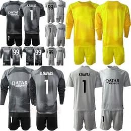 حارس مرمى فريق النادي GK Youth Nicolas Douchez Jersey Soccer Set Long Sleeve المرمى حارس المرمى 99 Gianluigi Donnarumma 1 Keylor Navas 16 Sergio Rico Football Shirt 22/23 Bali