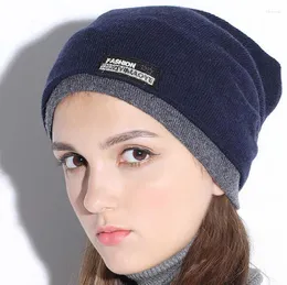 Berets moda kobiety ciepłe elastyczne czapkę czapkę wielokrotnie szalik na nARK