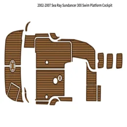 2002-2007 Sea Ray Sundancer 300 수영 플랫폼 조종석 패드 보트 Eva Teak Floor
